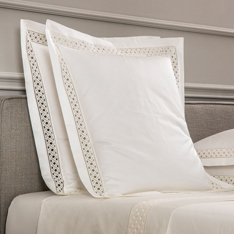 slide 2 Lozenge Lace Euro Sham